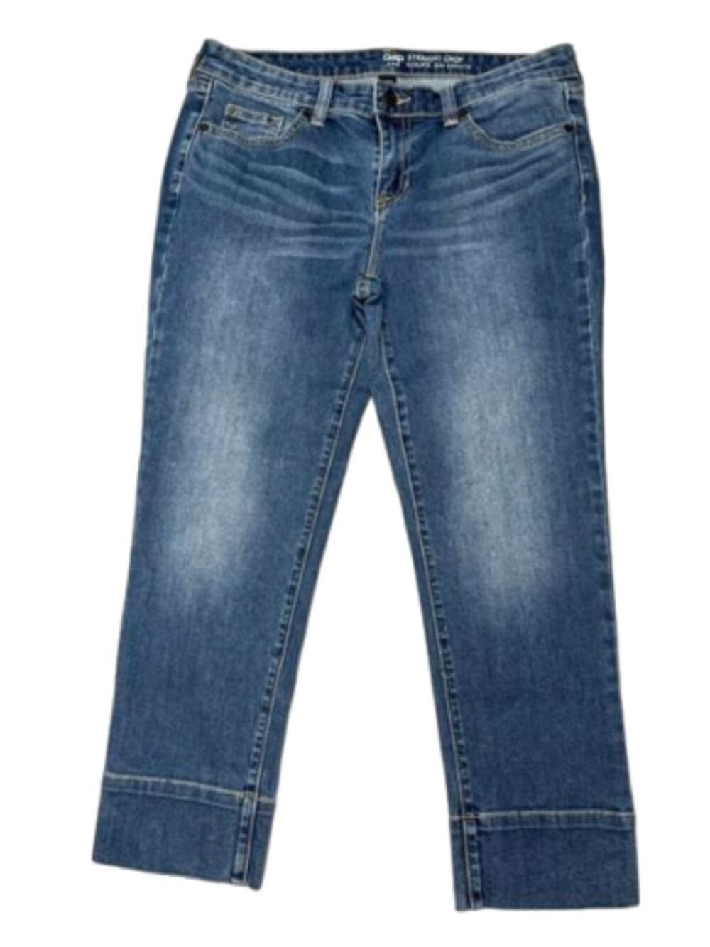 2/$30 GAP Straight Crop Medium Wash Mid Rise Jeans Size 4/27R #1651